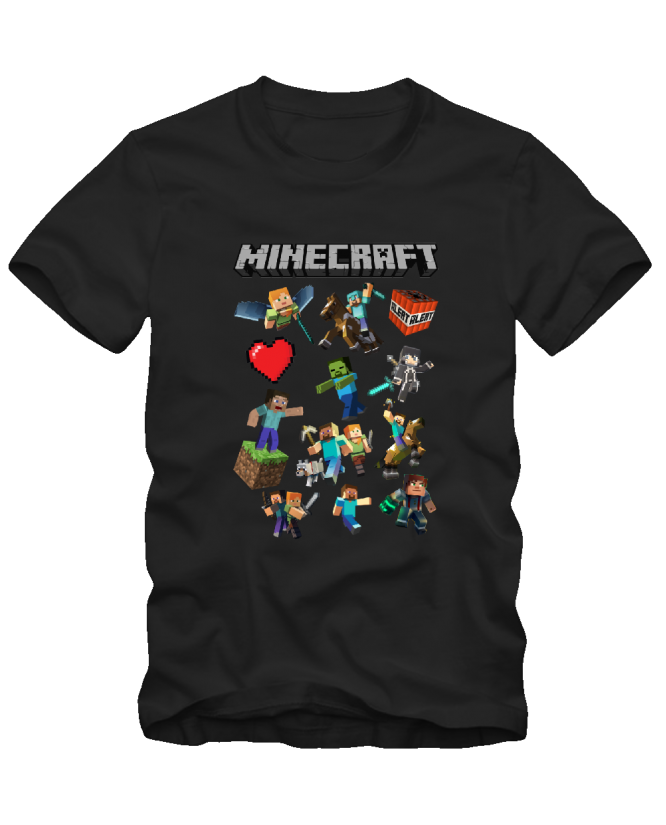 Minecraft marškinėliai character and skins